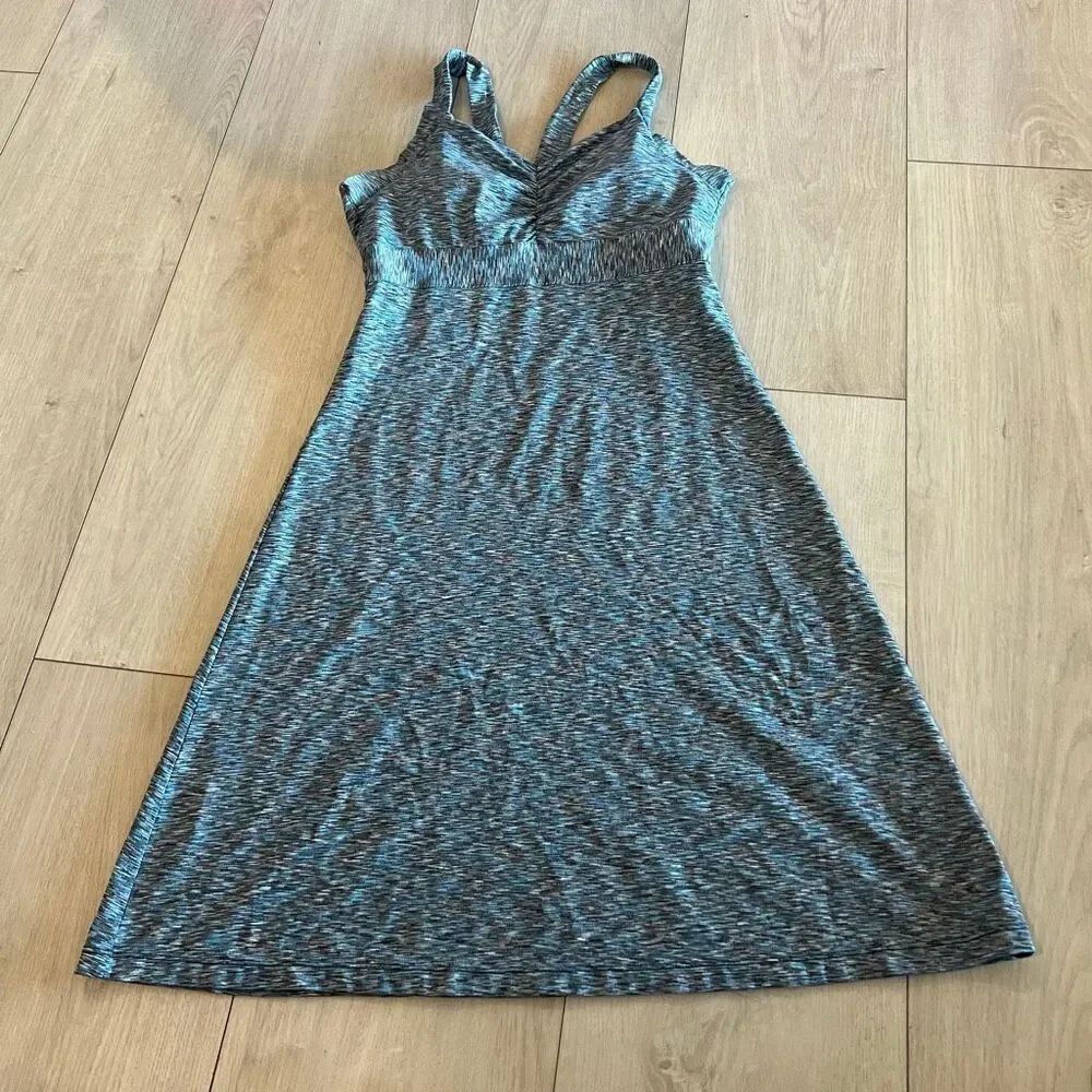 PrAna Amaya Blue Racerback Spacedye Dress Size Small